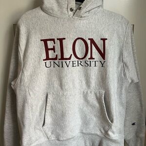 Champion Gray Hoodie - Elon University M